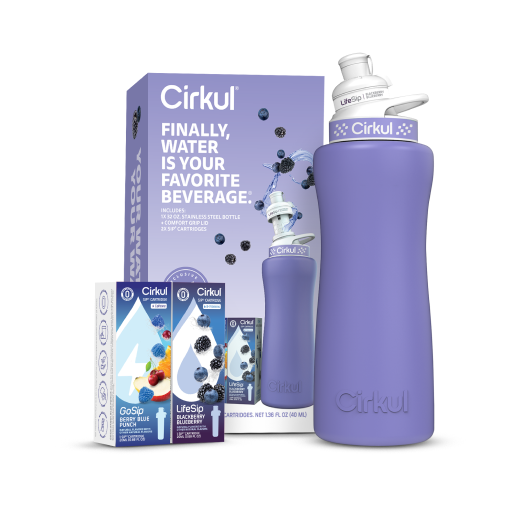 32oz. Matte Periwinkle Stainless Steel Bottle Starter Kit I9